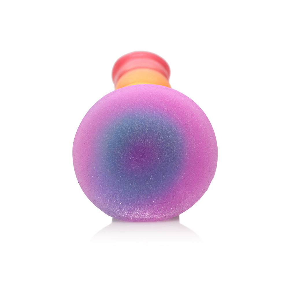 6.5 inch Dildo by Curve Novelties in Rainbow displayed for pegging Him or Her