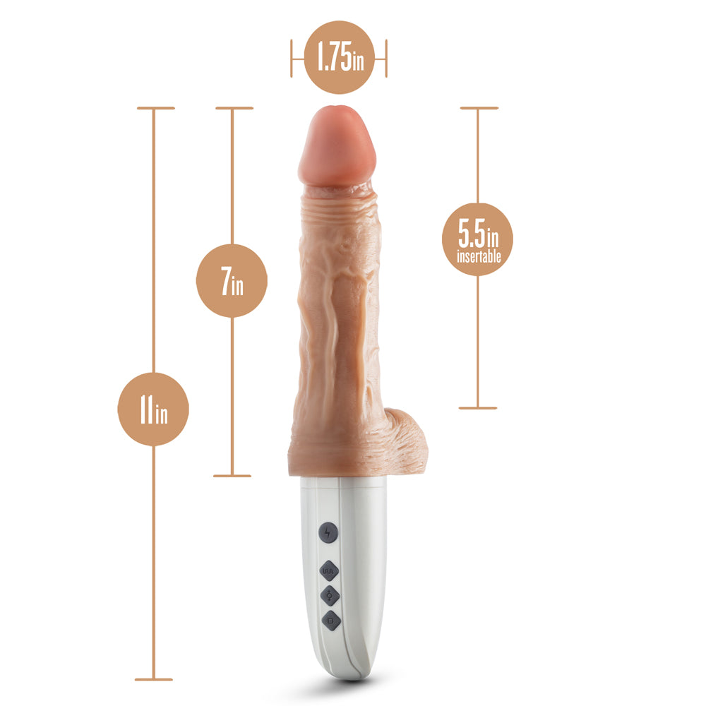 7 inch Dildo from Blush in Vanilla Ivory Beige pictured for anal pleasure for Her or Him