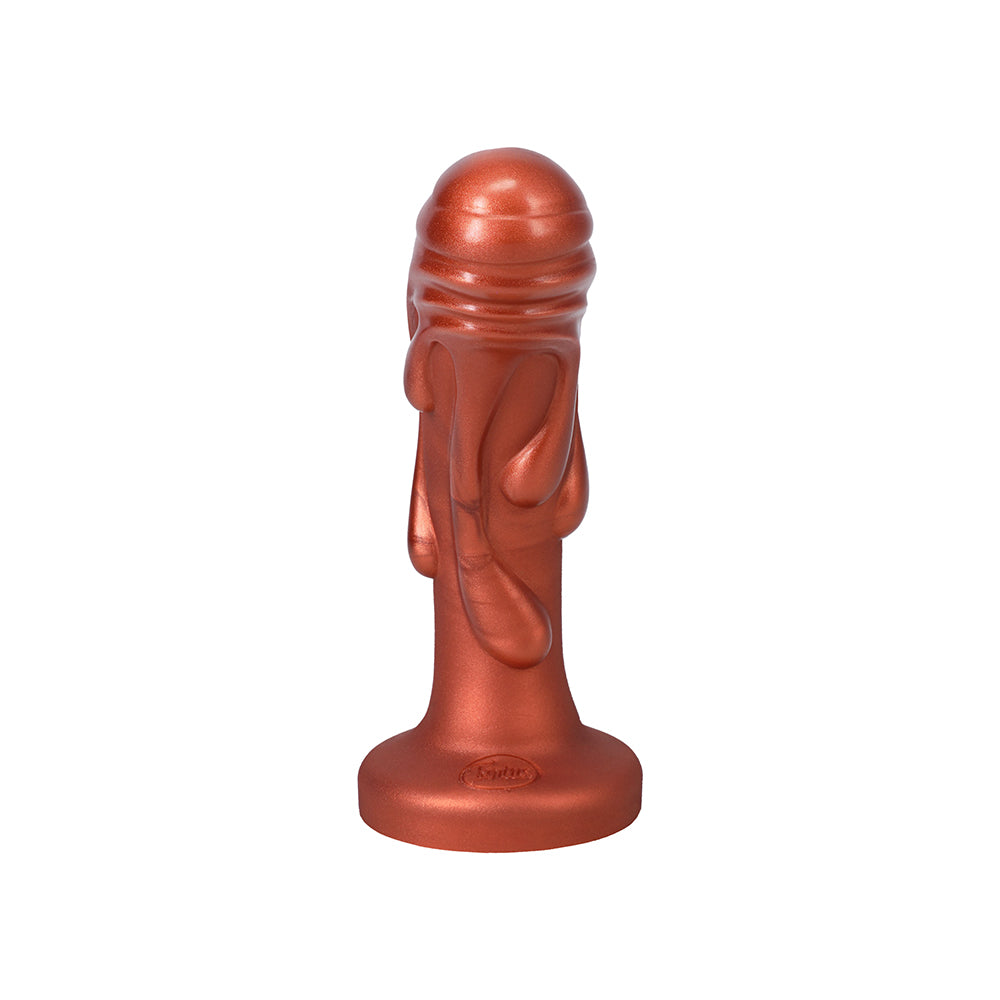 7 inch Dildo by Tantus in Copper shown for pegging Her or Him