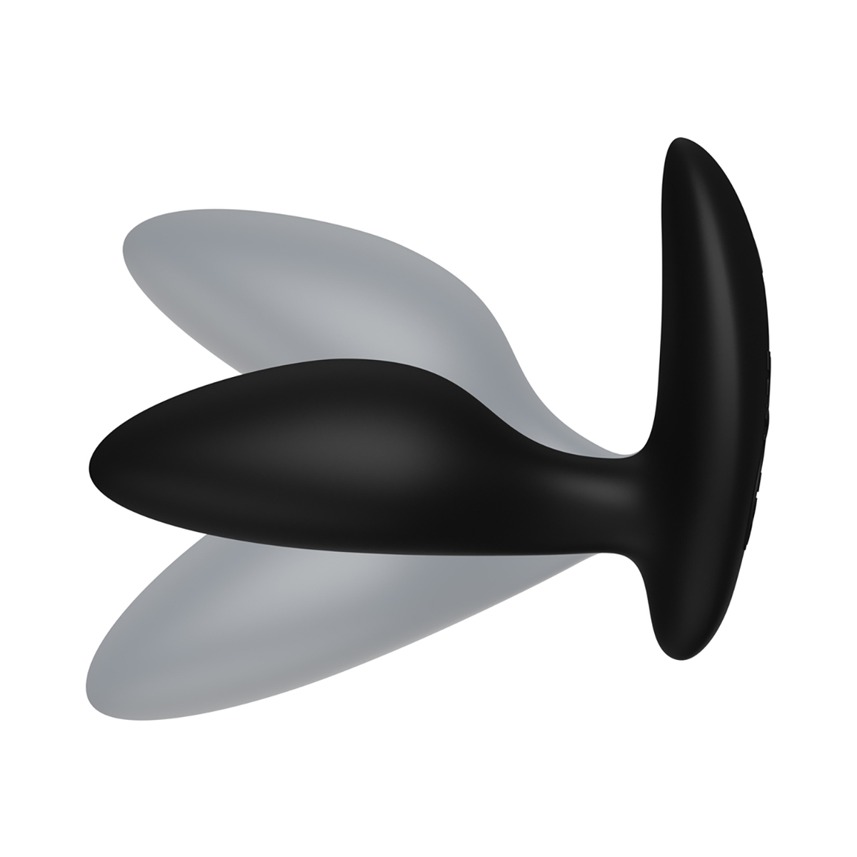 Fully assembled Black We-Vibe vibrator with smooth exterior