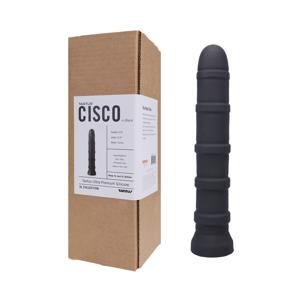 Dildo by Tantus in Black shown for use by Her or Him