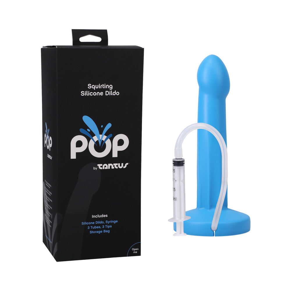 Dildo by Tantus in Blue shown for use by Her or Him