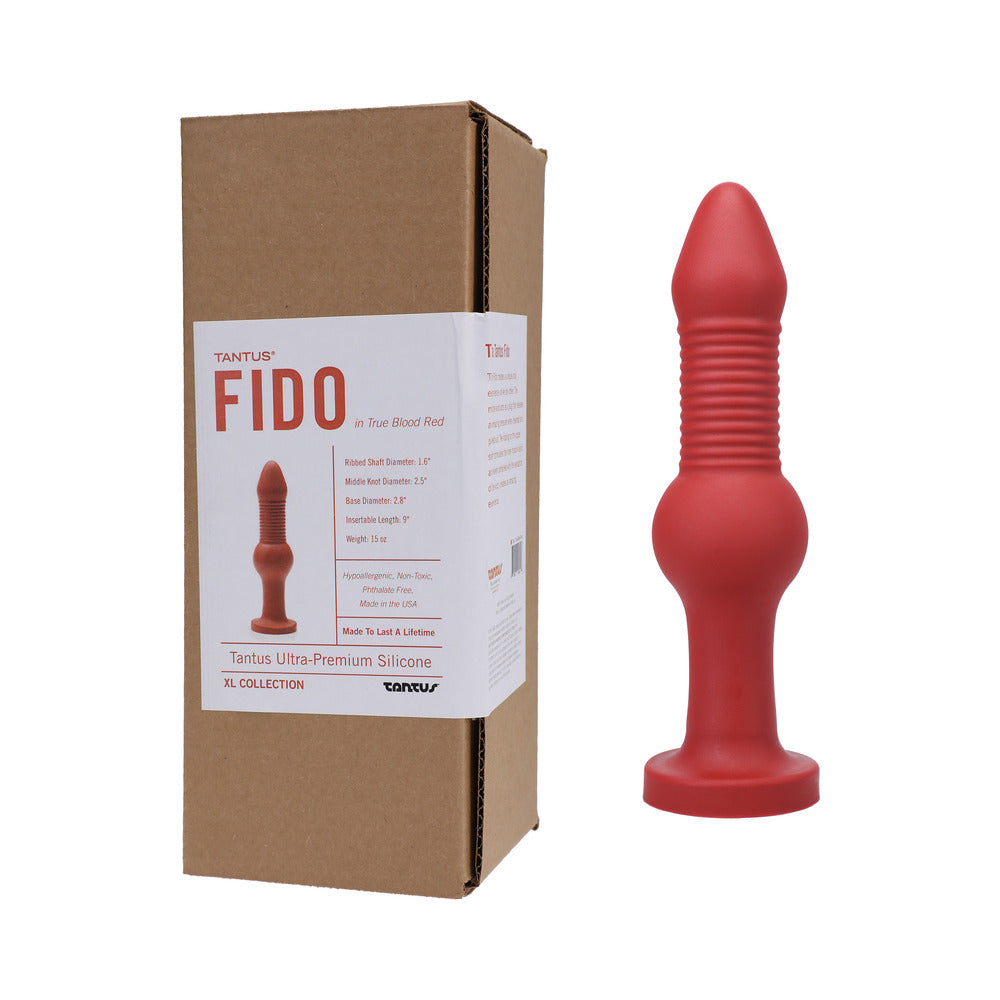 Dildo by Tantus in Red shown for use by Her or Him