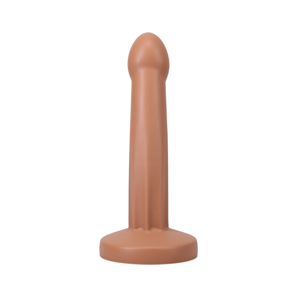 Dildo by Tantus in Tan Light Brown Mocha displayed for pegging Him or Her