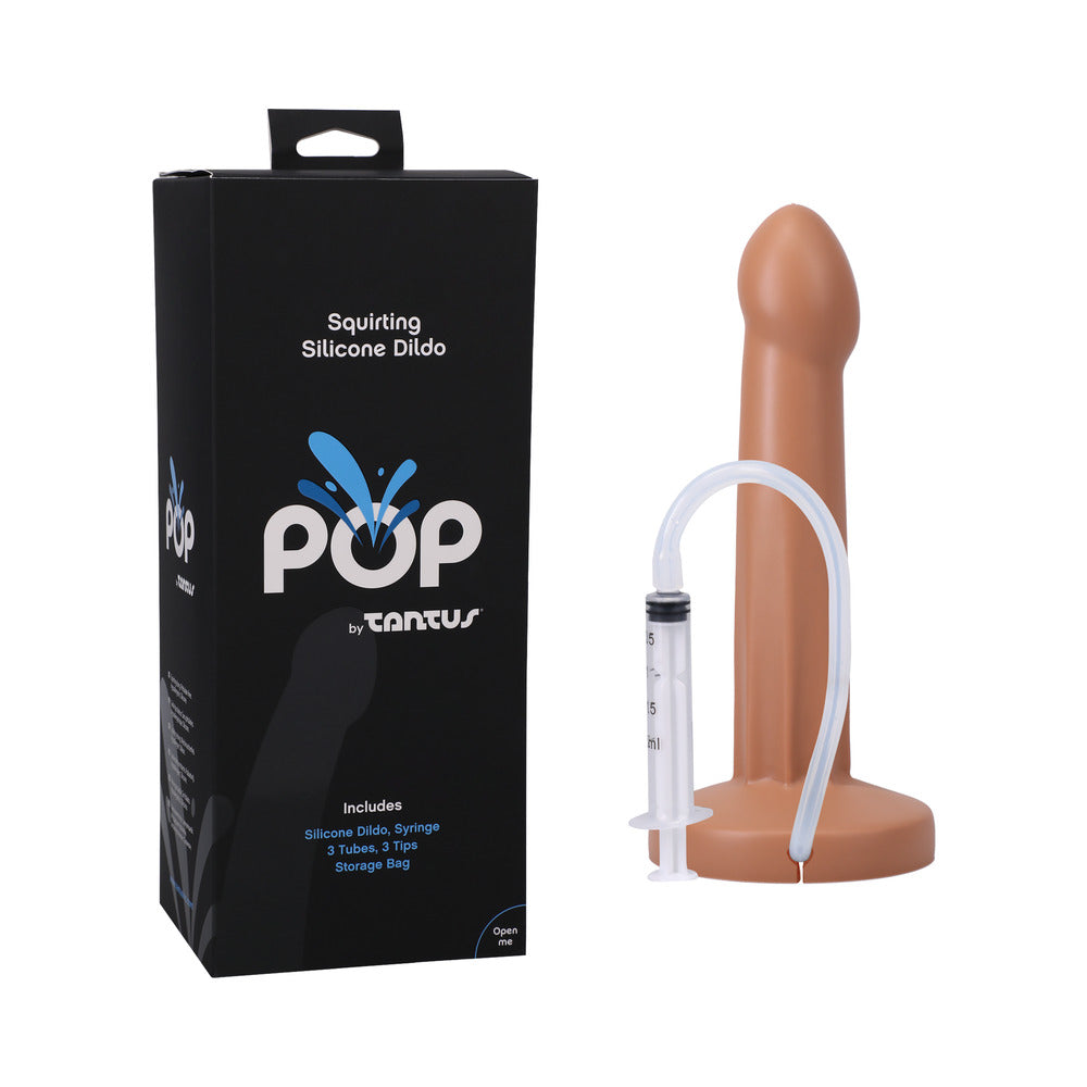 Dildo by Tantus in Tan Light Brown Mocha shown for use by Her or Him