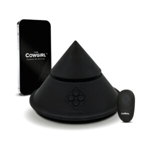 Cowgirl vibrator The Cone shown in hand for scale