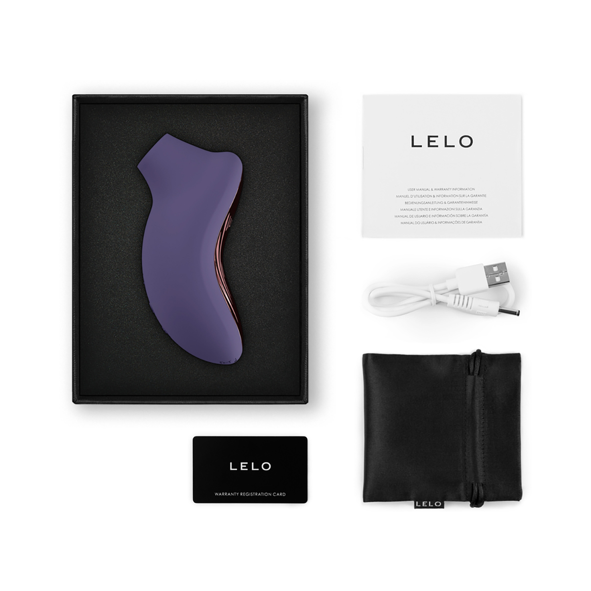 Close-up of the Purple LELO vibrator for texture detail