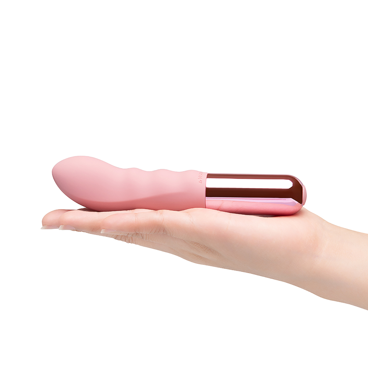 Lifestyle shot featuring the  Le-Wand vibrator beside the bed