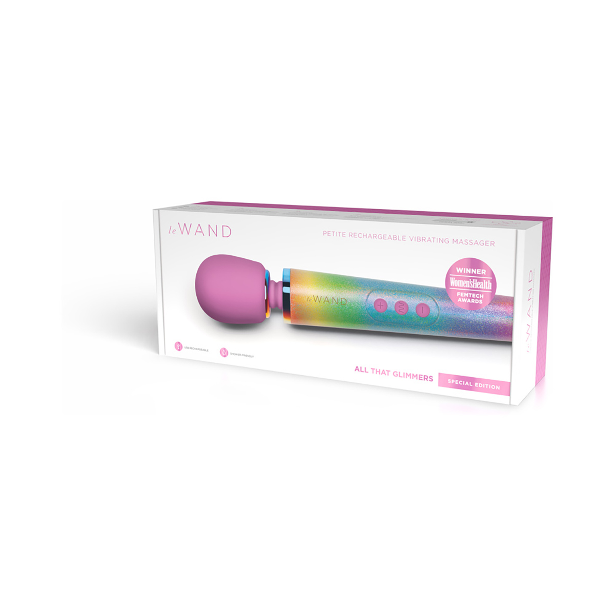 Close-up of the  Le Wand vibrator for texture detail