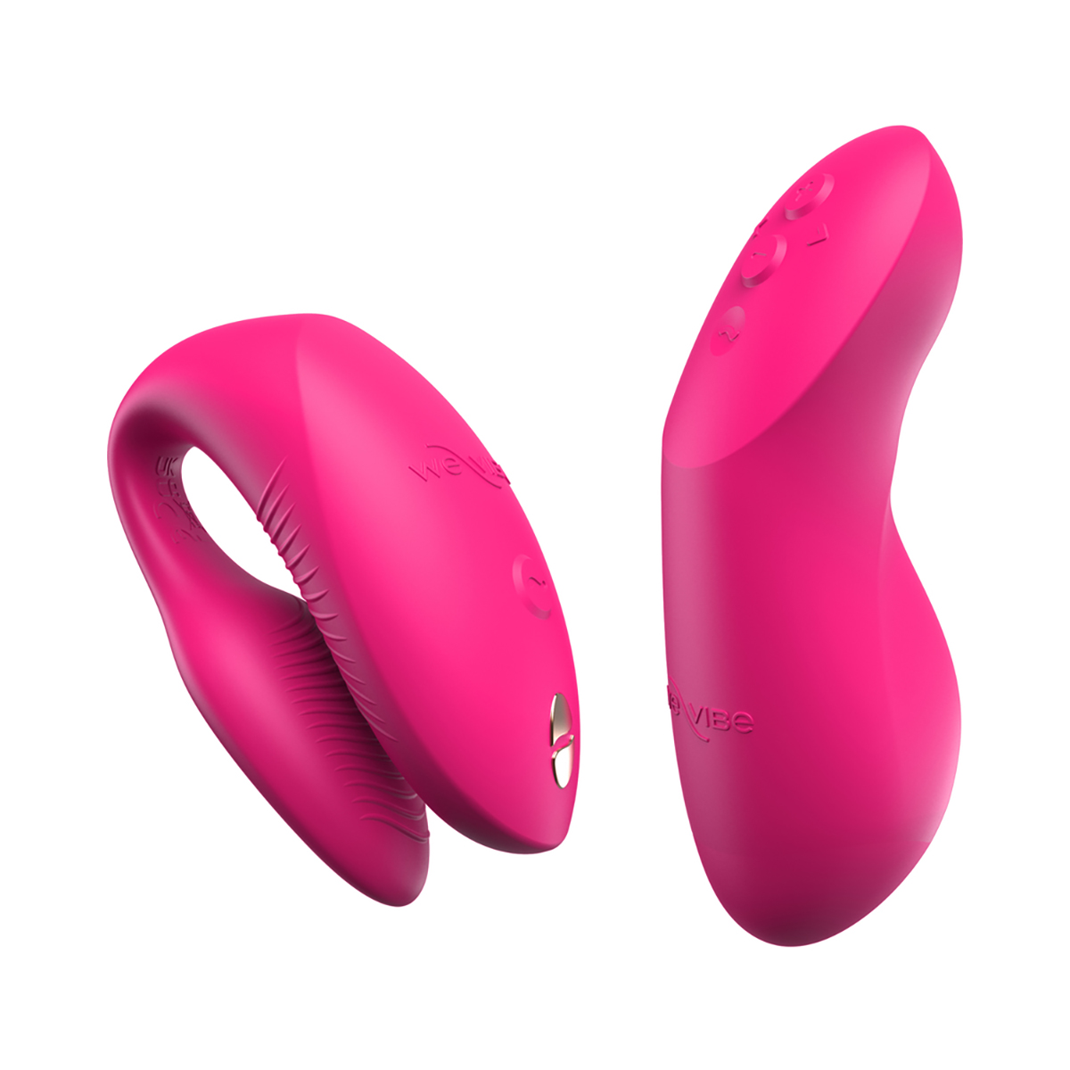 Pink We-Vibe vibrator Chorus Pro Electric shown in hand for scale