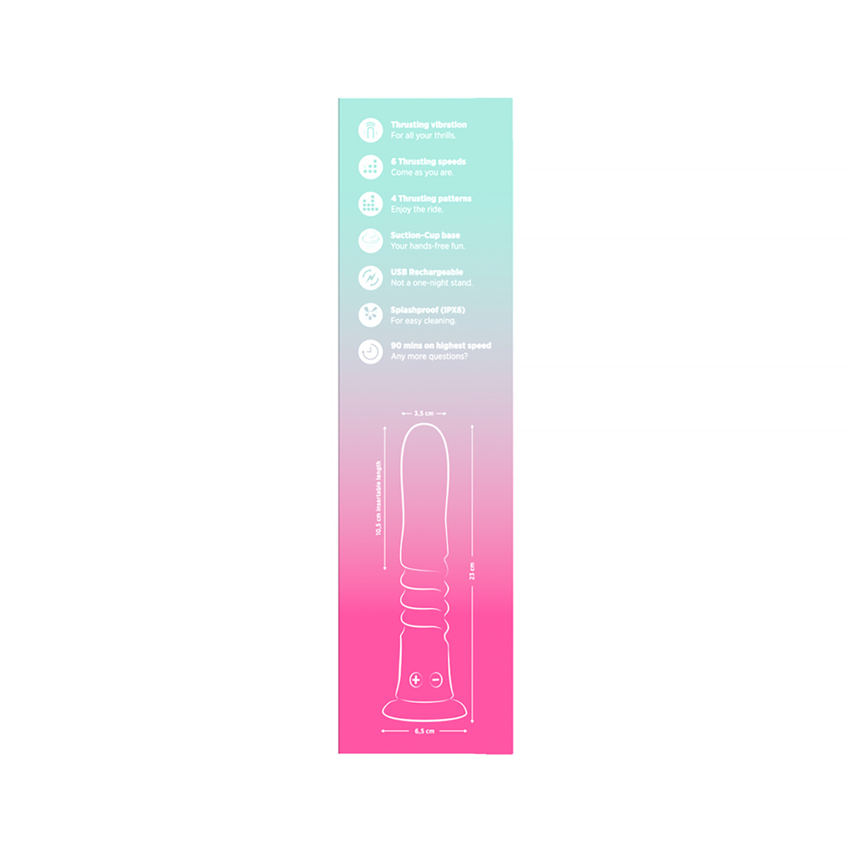 Close-up of the  ROMP vibrator for texture detail
