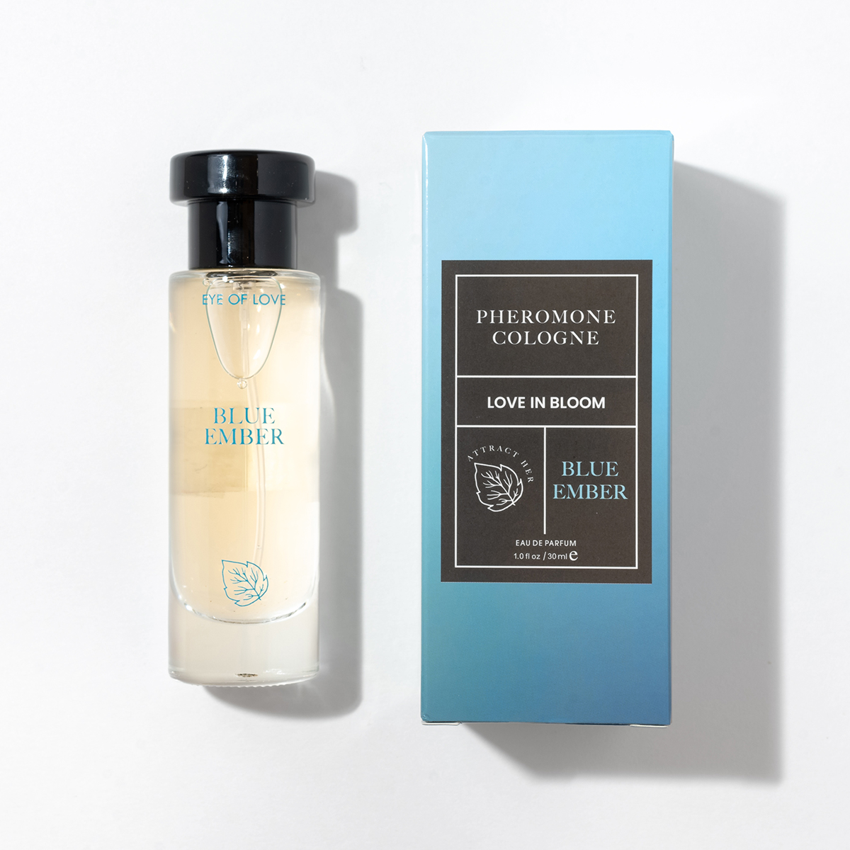 Bottle of  Vegan Lube Eye of Love showing plant-powered formula