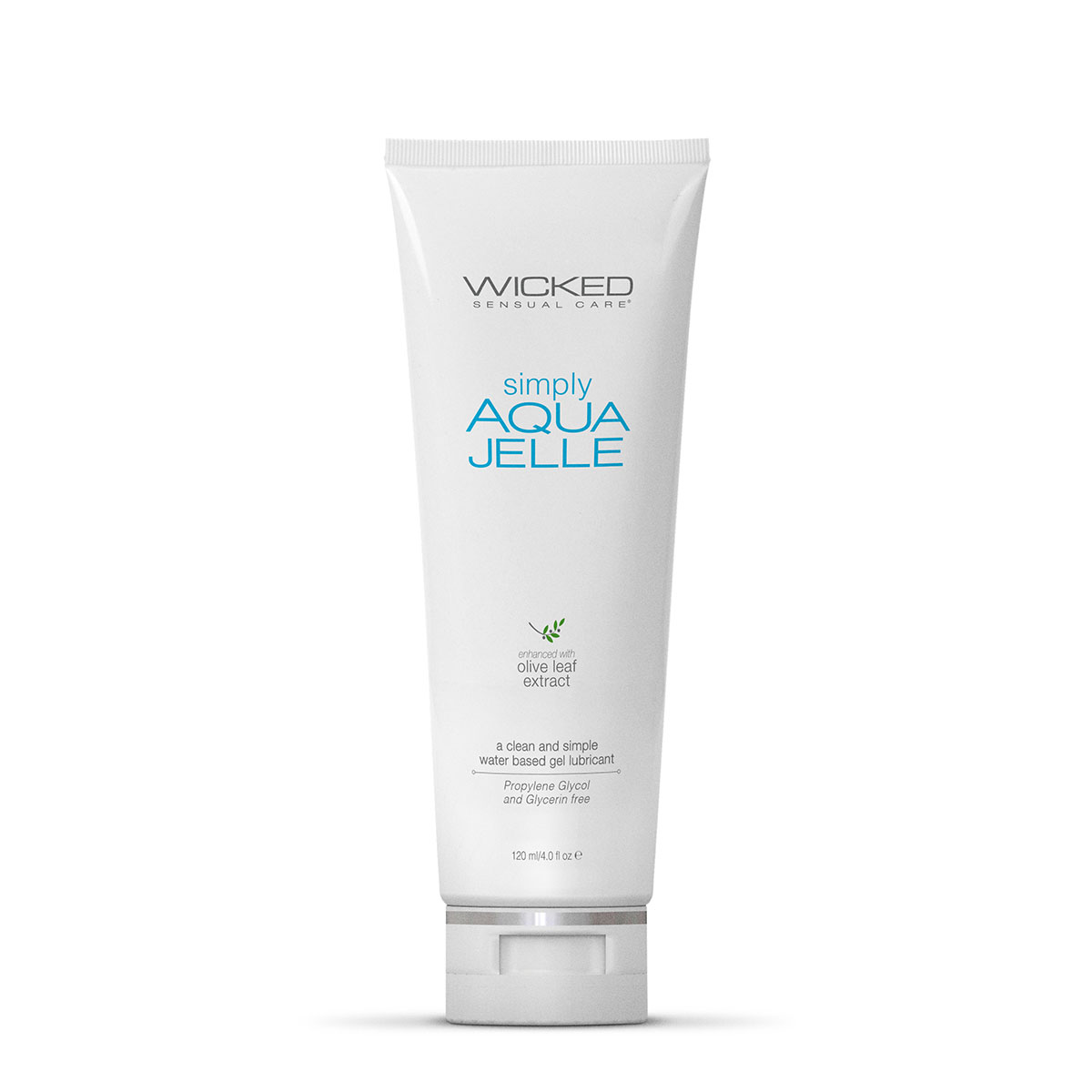 Bottle of 0.25 Water Based Lube Wicked Sensual Care showing clean, lightweight formula