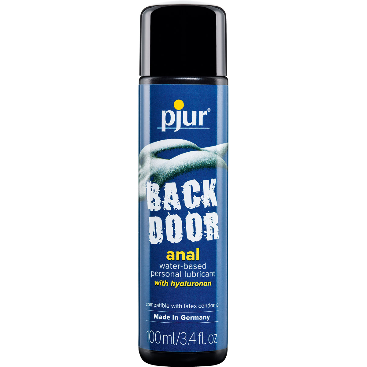 Bottle of 100 ml Water Based Lube Pjur showing clean, lightweight formula