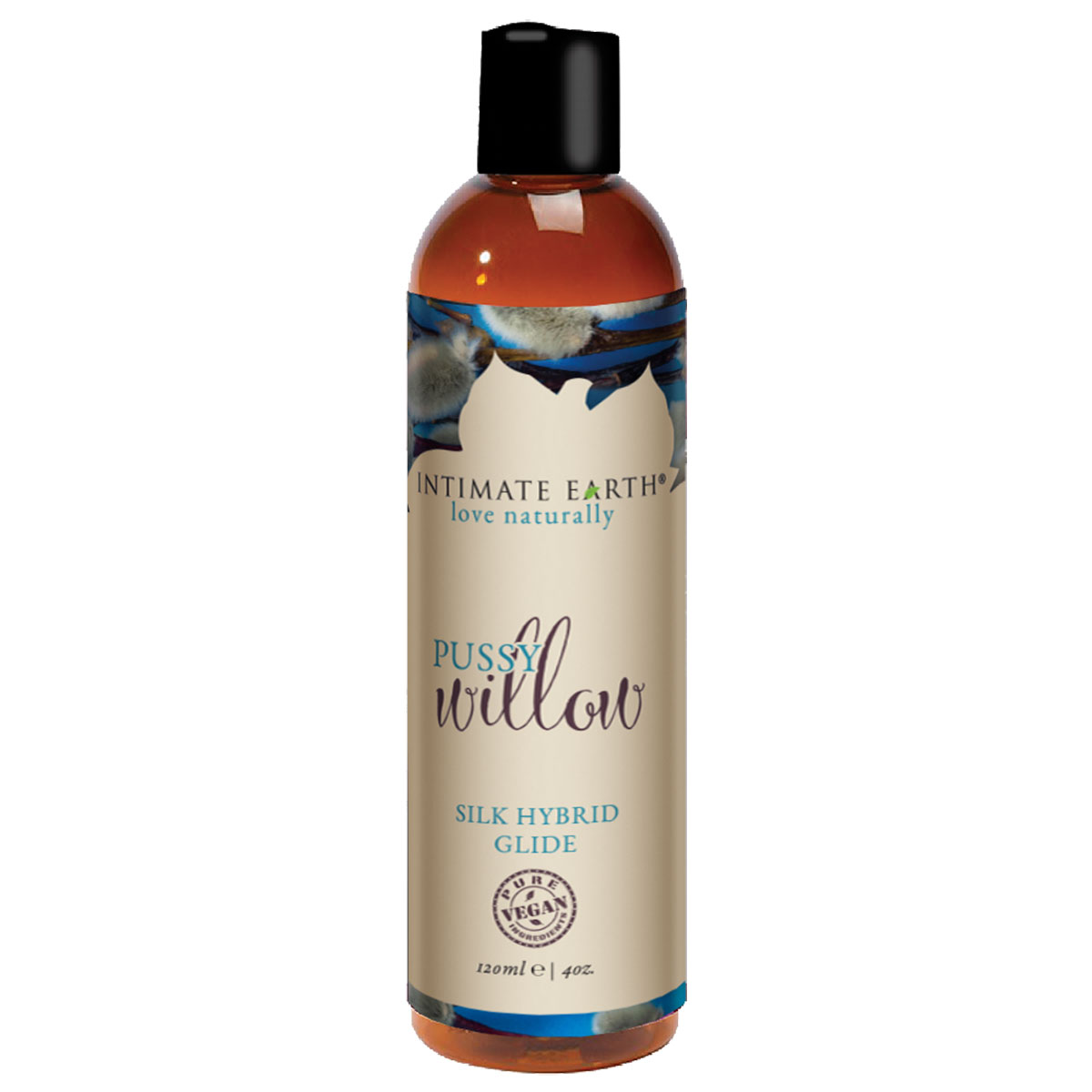 Bottle of 4 oz Anal Lube Intimate Earth showing thick, supportive formula