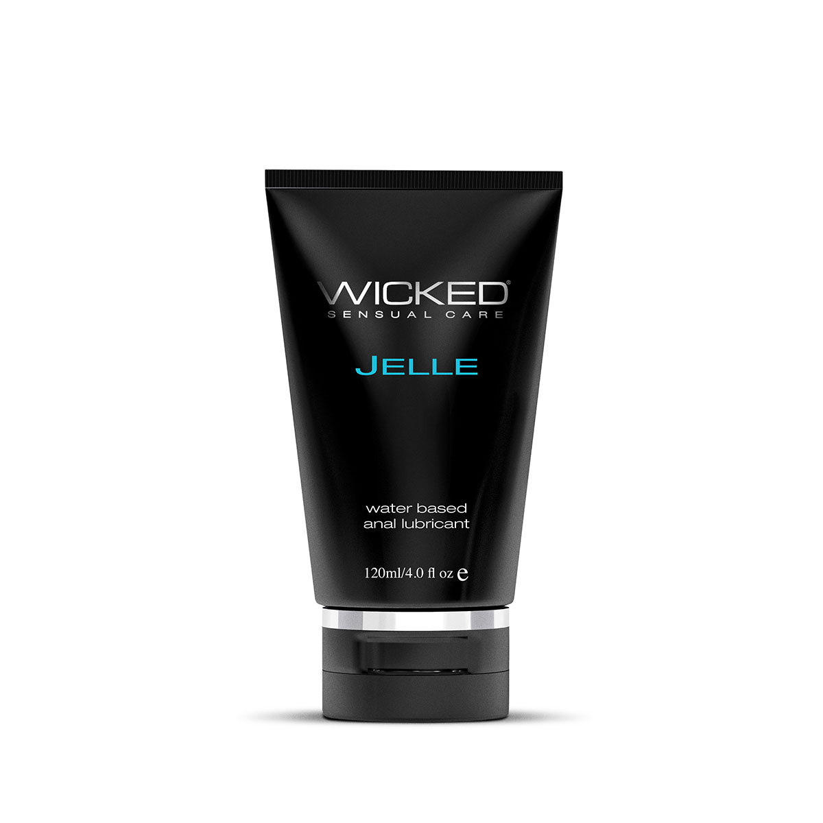 Bottle of 4 oz Anal Lube Wicked Sensual Care showing thick, supportive formula
