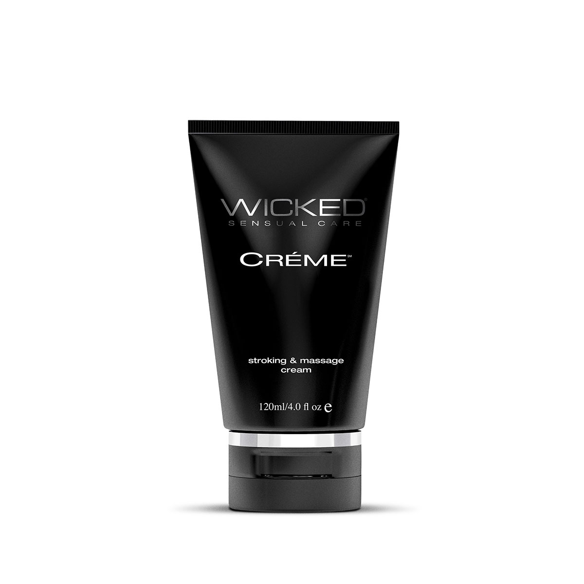 Bottle of 4 oz Water Based Lube Wicked Sensual Care showing clean, lightweight formula