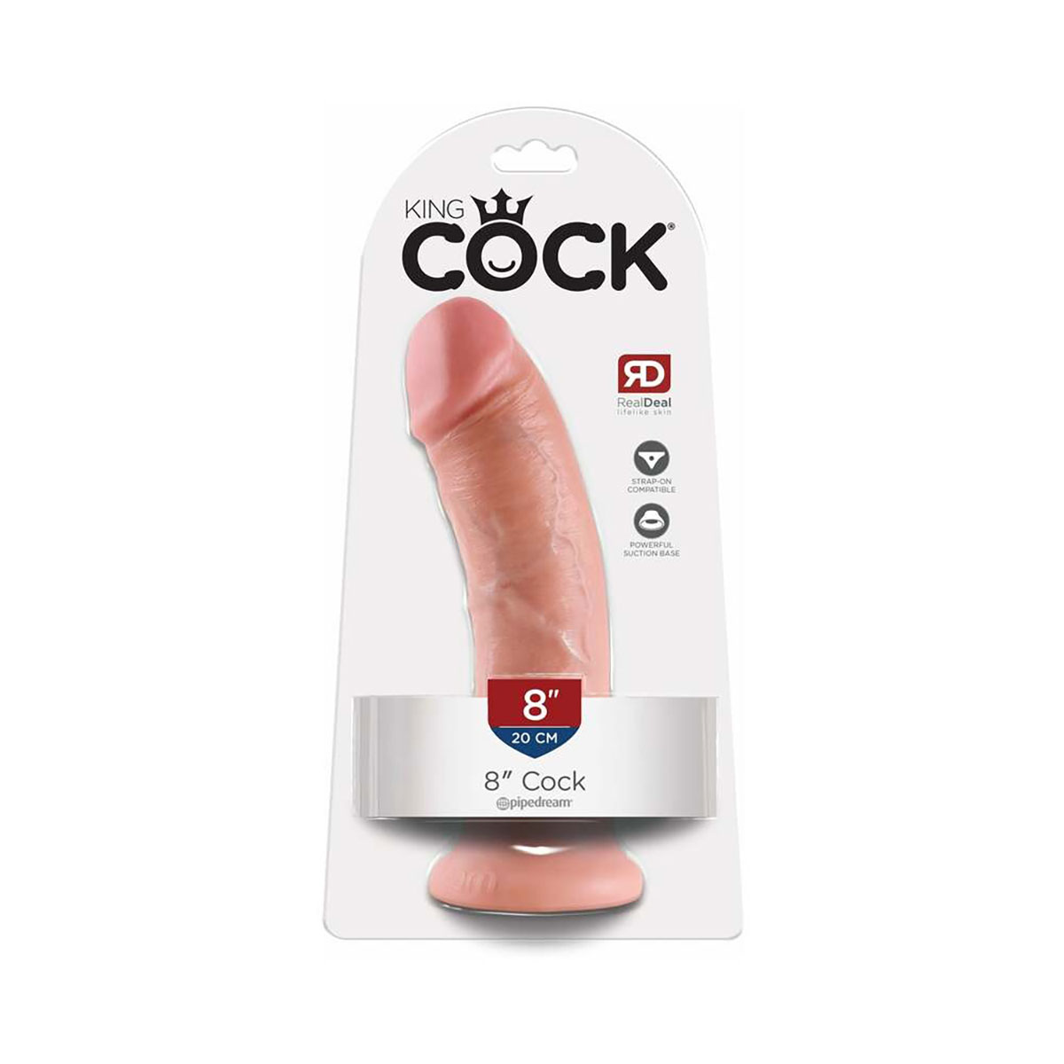 Buy  King Cock 8in Cock w/ Suction Cup Beige book for her.