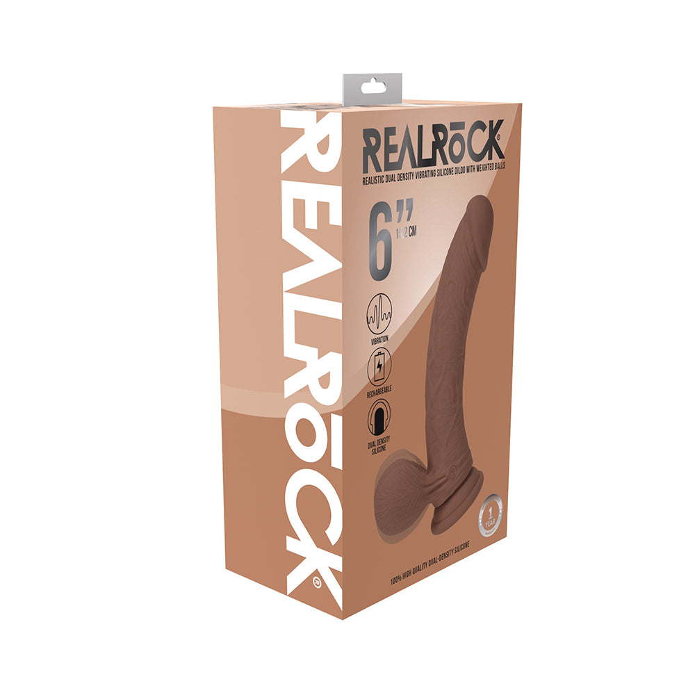 6 inch Dildo by Shots in Tan Light Brown Mocha shown for use by Her or Him