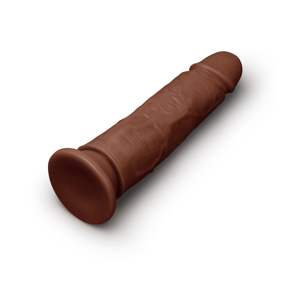 7.75 inch Dildo by Together Toy in Brown Chocolate Cocoa displayed for pegging Him or Her
