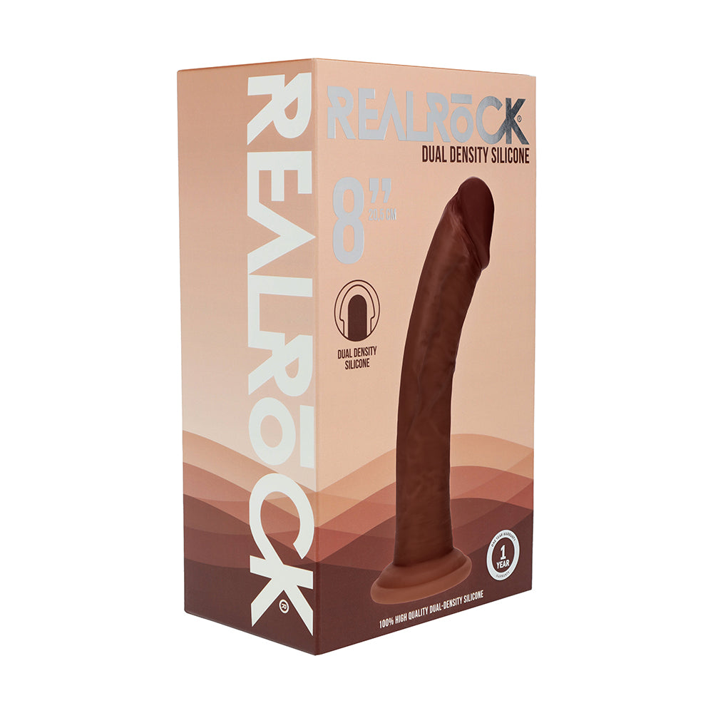 8 inch Dildo by Shots in Brown Chocolate Cocoa shown for use by Her or Him