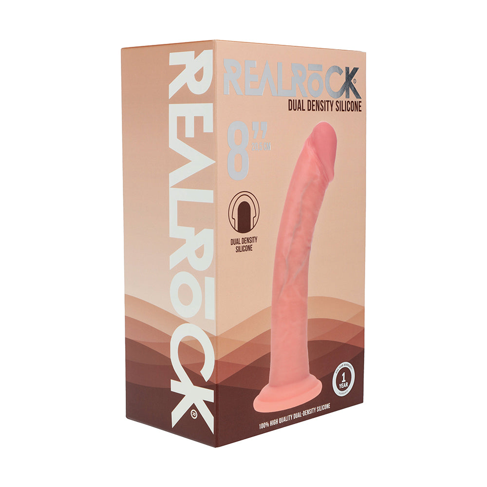 8 inch Dildo by Shots in Vanilla Ivory Beige shown for use by Her or Him