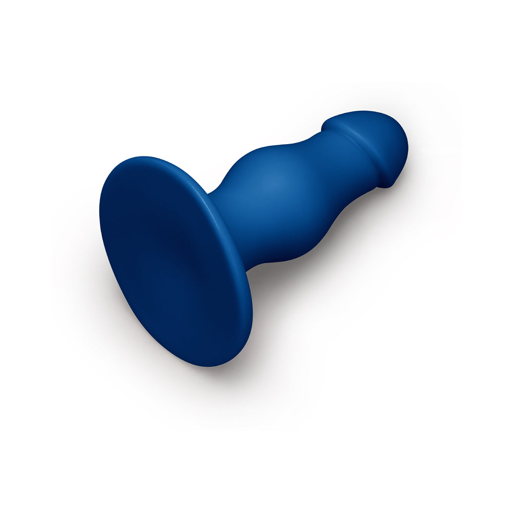 8.25 inch Dildo by b-Vibe in Blue displayed for pegging Him or Her