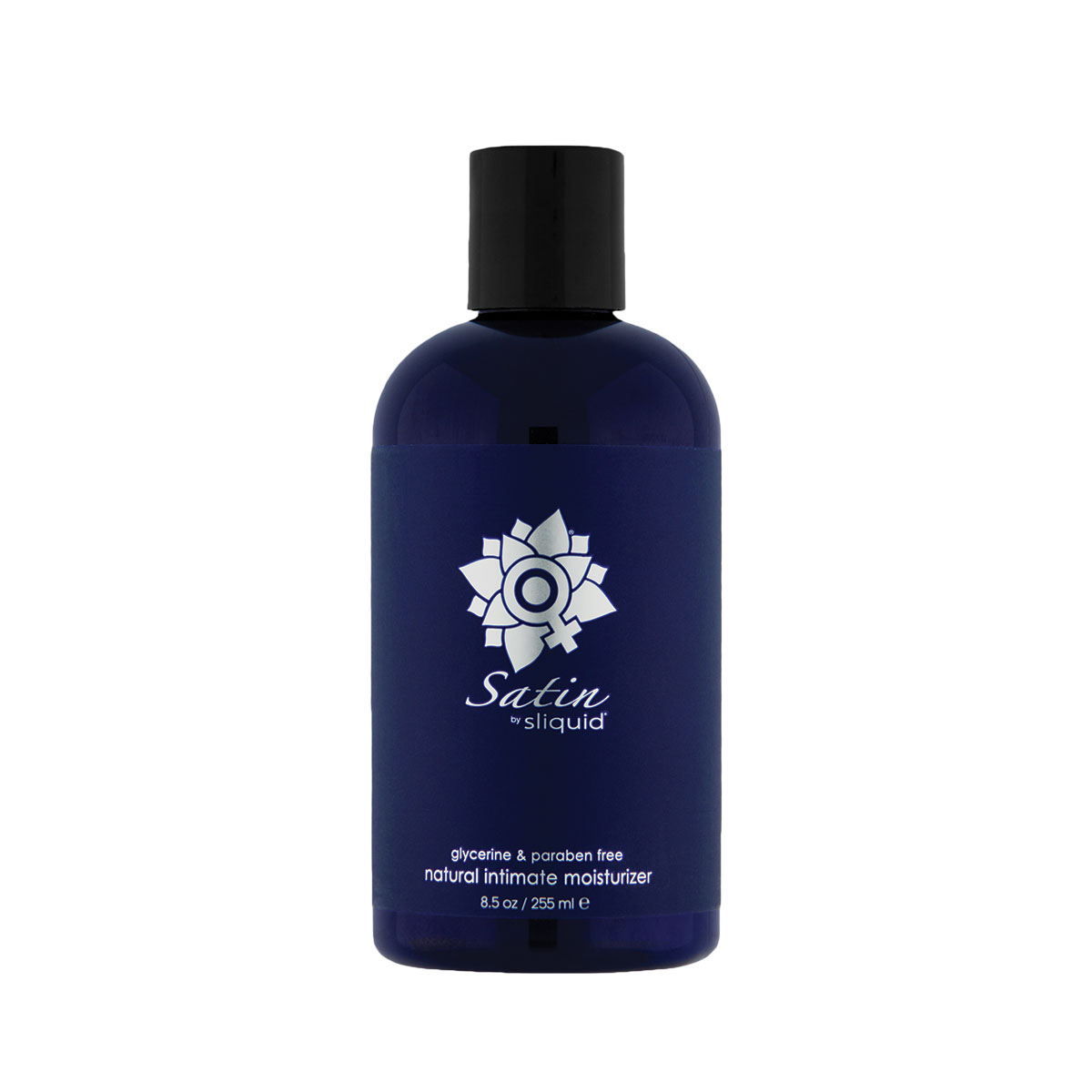 Bottle of 8.5 oz Water Based Lube Sliquid showing clean, lightweight formula