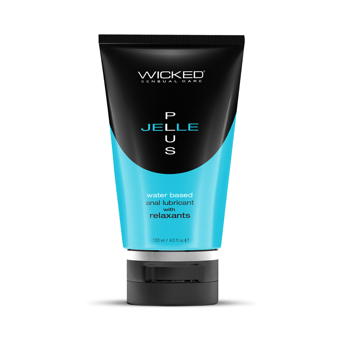 Bottle of Anal Lube Wicked Sensual Care showing thick, supportive formula