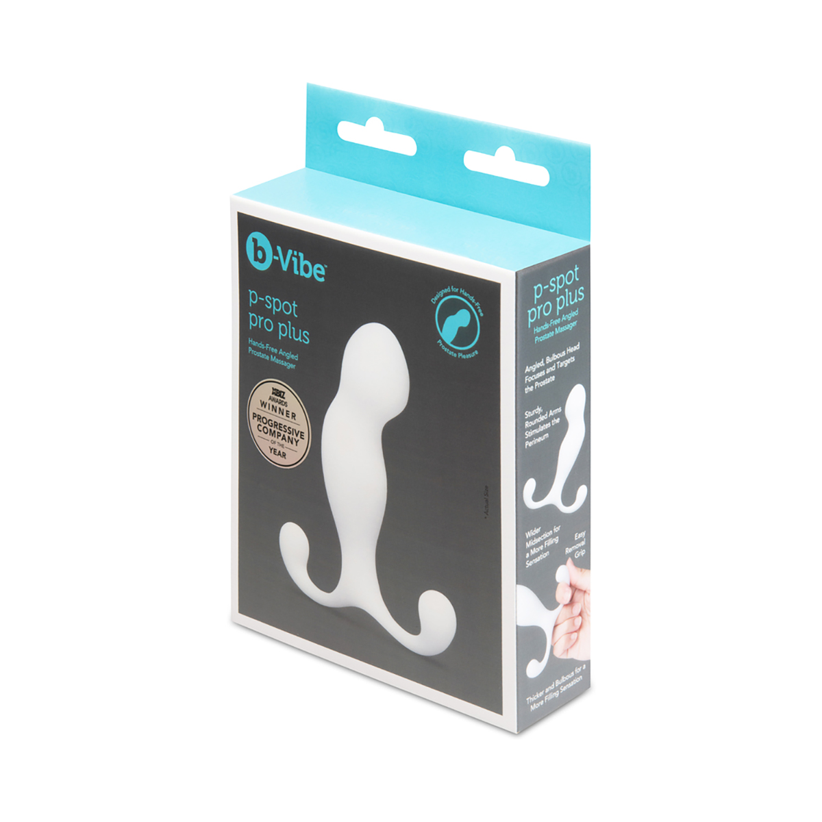B-Vibe vibrator b P Spot Pro Plus shown in hand for scale