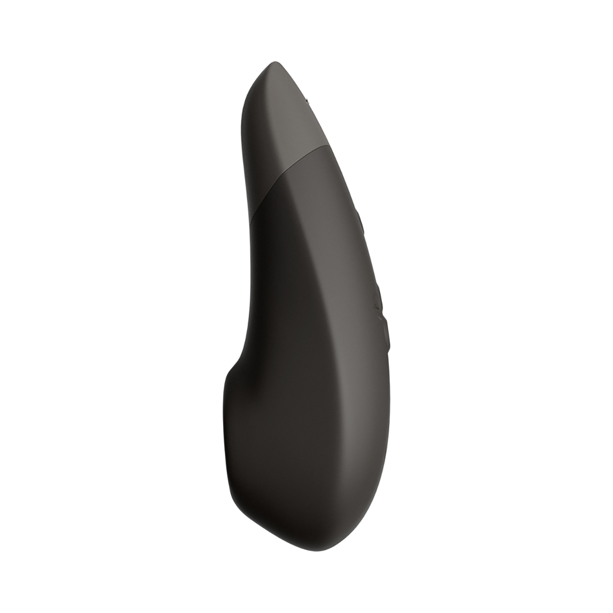 Black Womanizer vibrator Enhance Vibrant shown in hand for scale