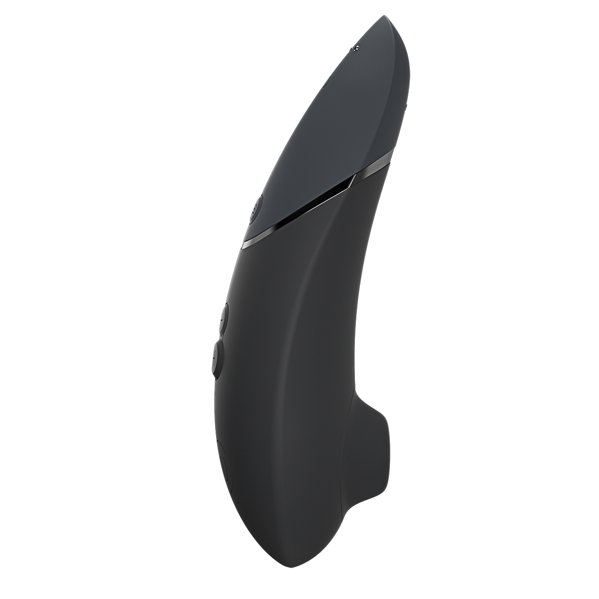 Black Womanizer vibrator Next shown in hand for scale