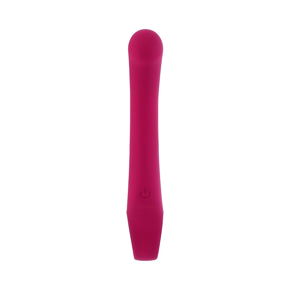 Angled view of the Burgundy Evolved vibrator designed for intimate use