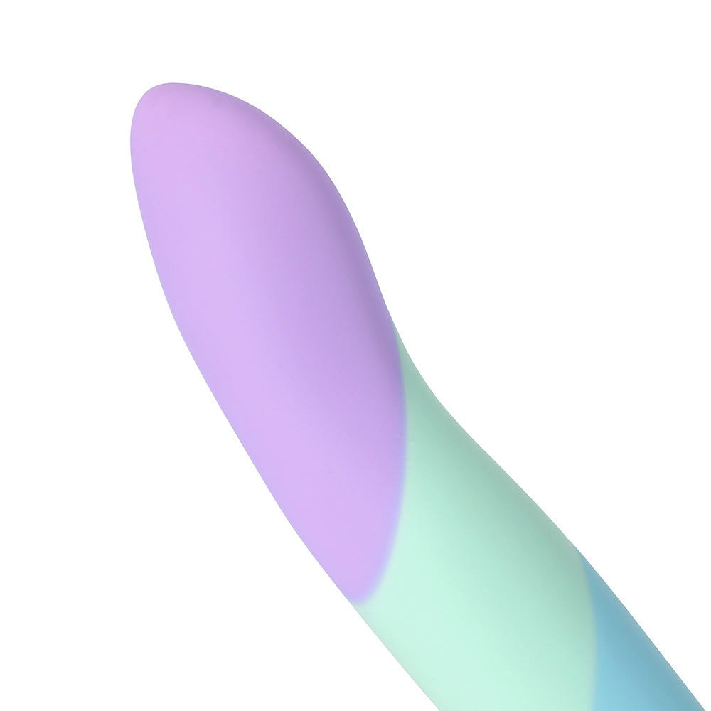 Dildo by Adam & Eve in Multi-Color,Blue,Purple,Green shown for pegging Her or Him