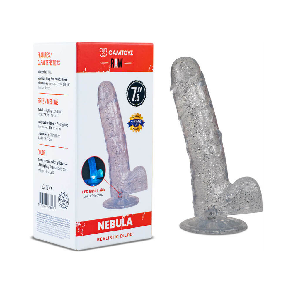 Dildo by Camtoyz in Clear shown for use by Her or Him