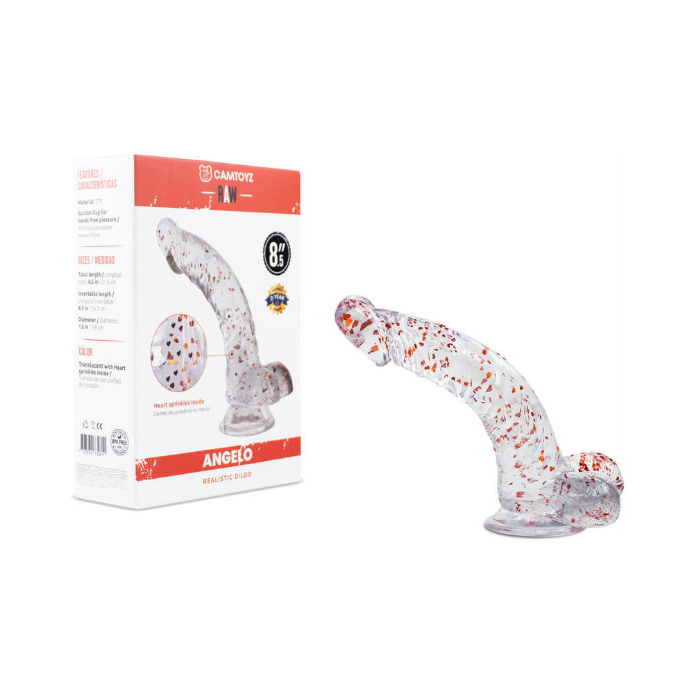Dildo by Camtoyz in Clear shown for use by Her or Him