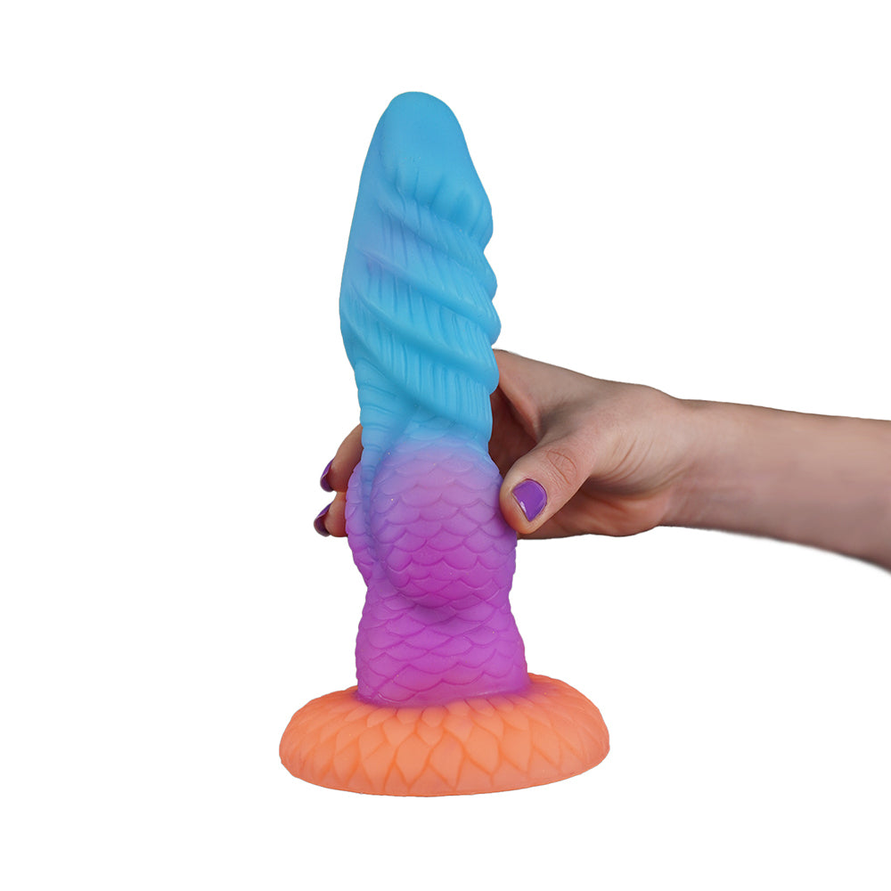 Dildo by Camtoyz in Multi-Color shown for pegging Her or Him