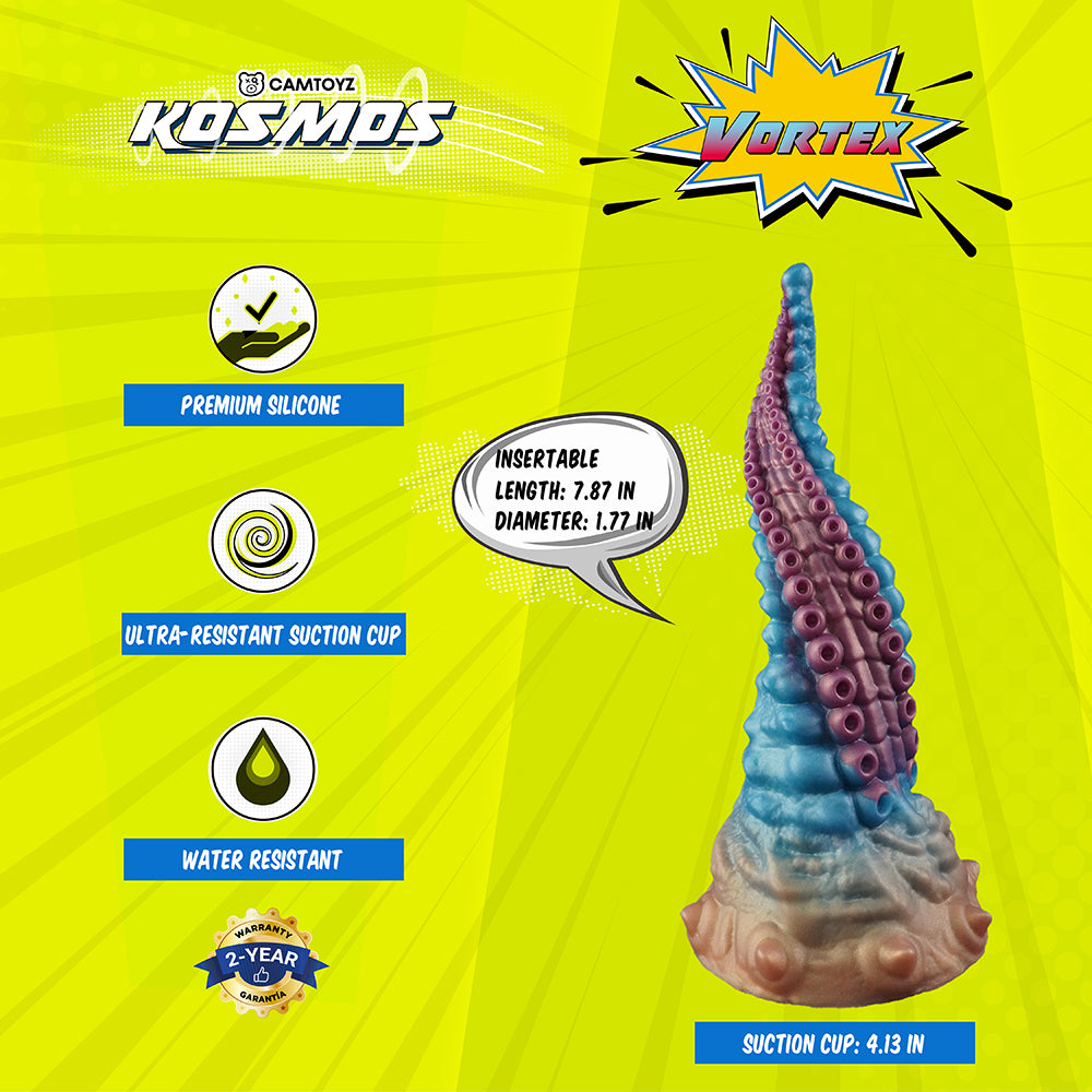 Dildo by Camtoyz in Multi-Color displayed for pegging Him or Her