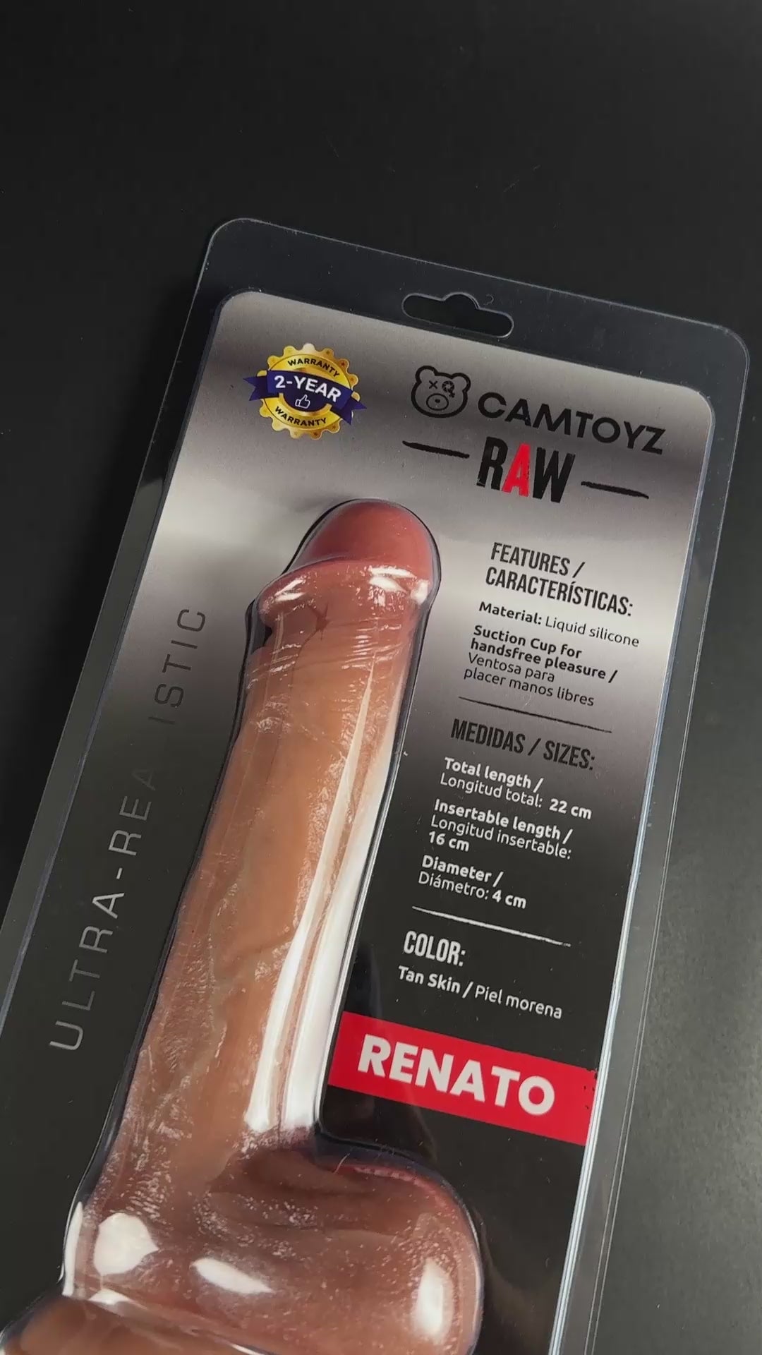 Dildo by Camtoyz in Vanilla Ivory Beige shown for pegging Her or Him