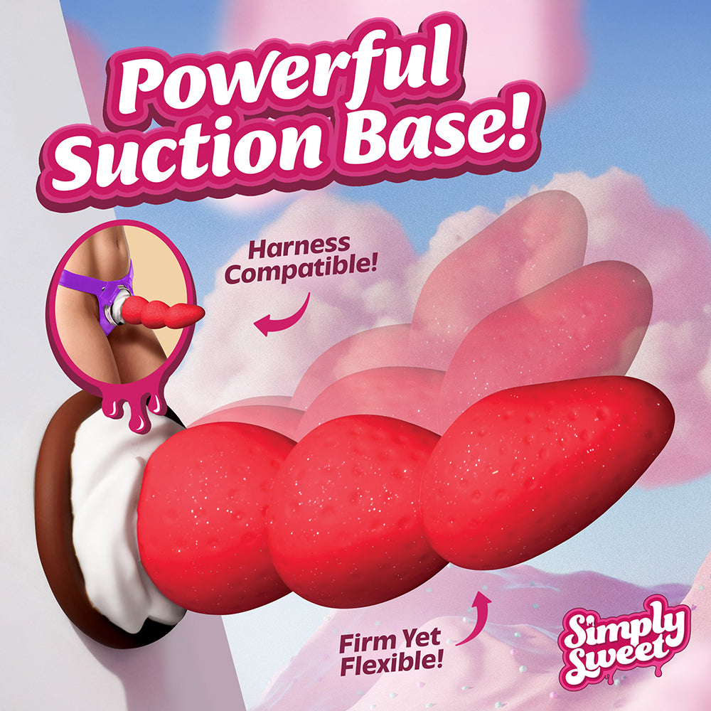 Dildo from Curve Novelties in Red pictured for anal pleasure for Her or Him