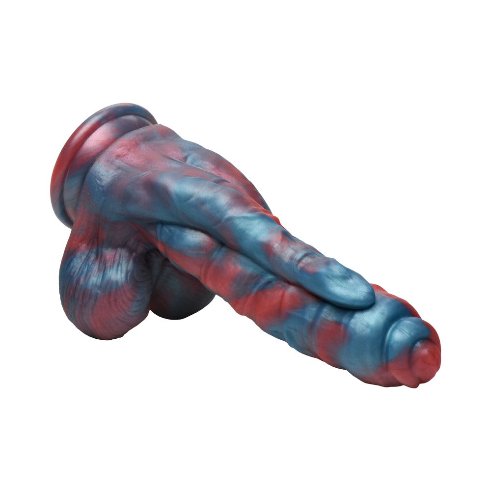 Dildo by XR Brands in Multi-Color displayed for pegging Him or Her