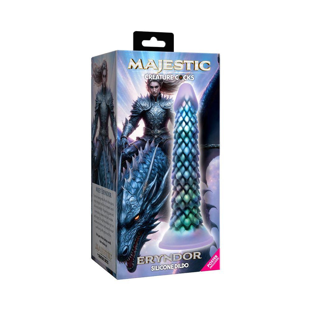 Dildo by XR Brands in Teal Turquoise Aqua,Purple shown for use by Her or Him