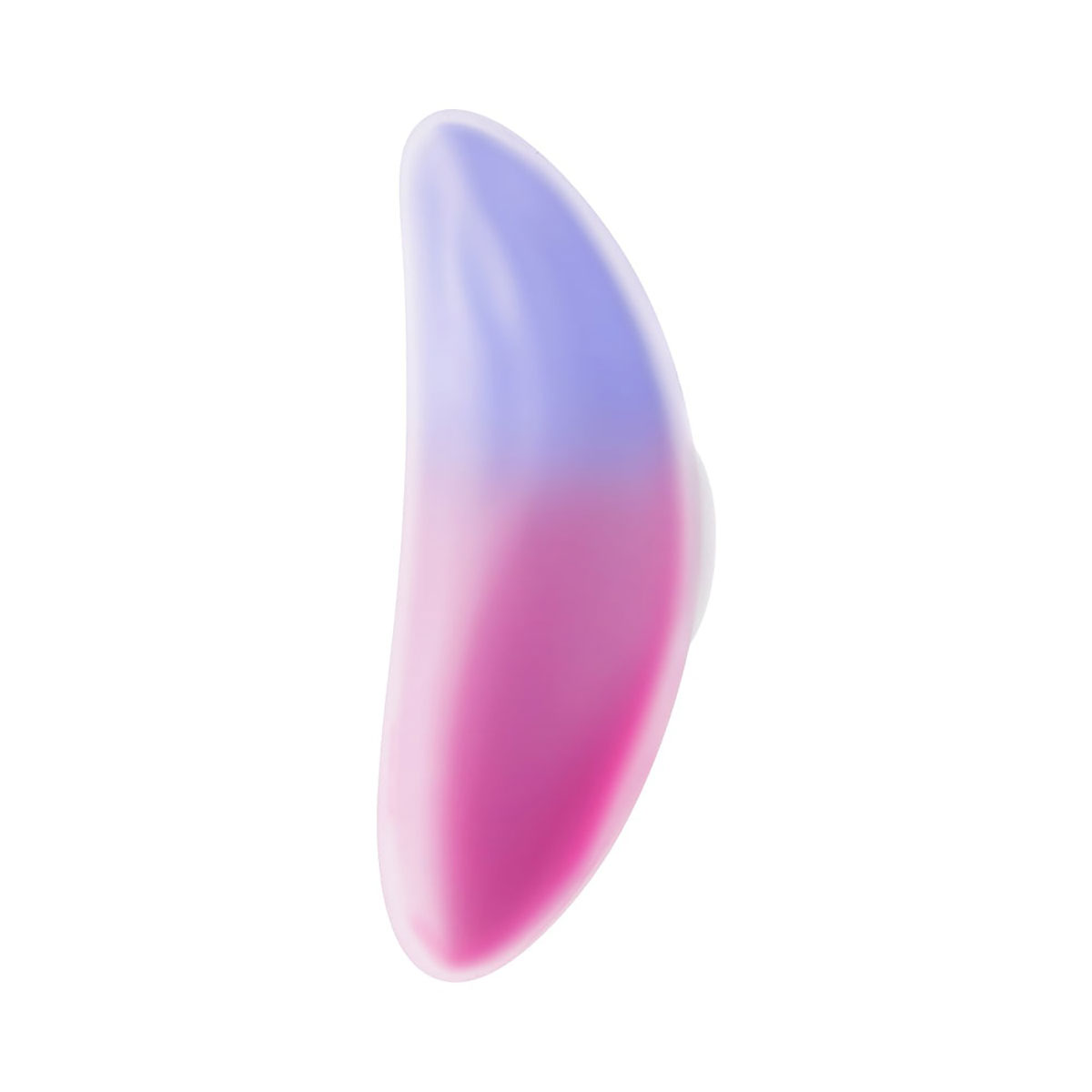 Angled view of the  Evolved vibrator designed for intimate use