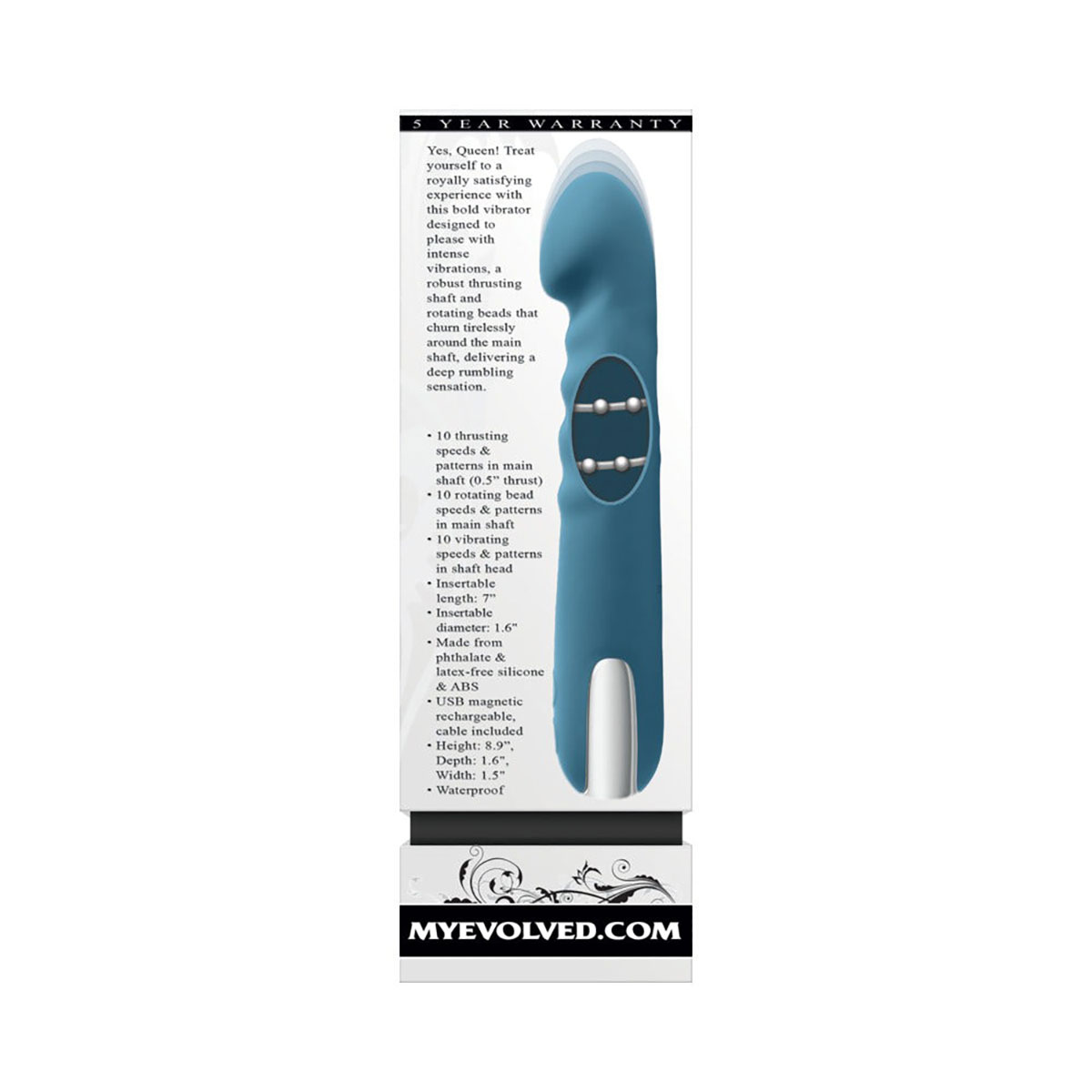 Close-up of the  Evolved vibrator for texture detail