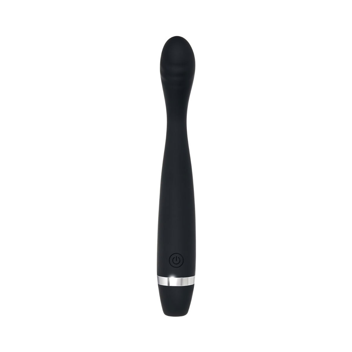 Angled view of the  Evolved vibrator designed for intimate use