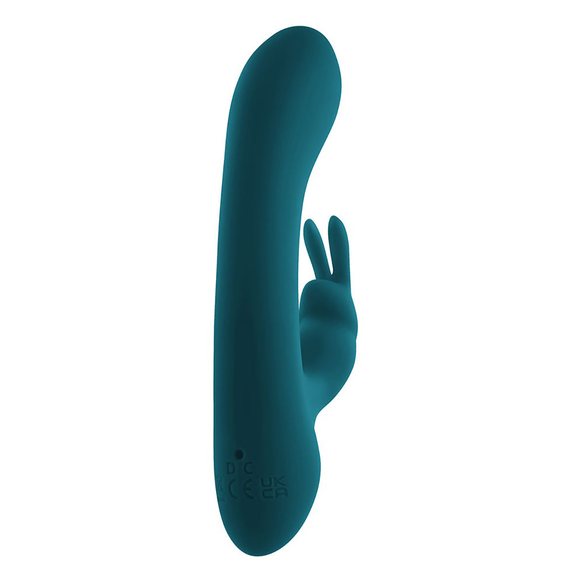Angled view of the  Gender X vibrator designed for intimate use