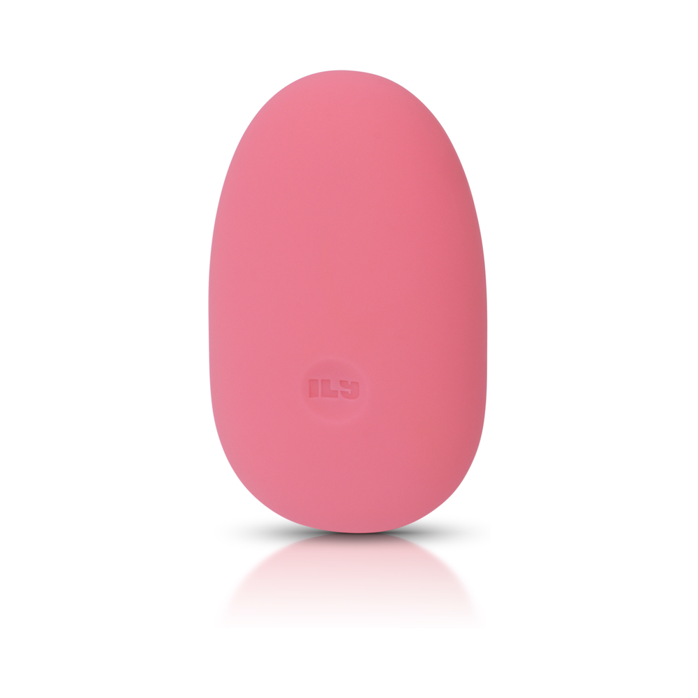 Je Joue vibrator ILY by The Pebble Squishy shown in hand for scale