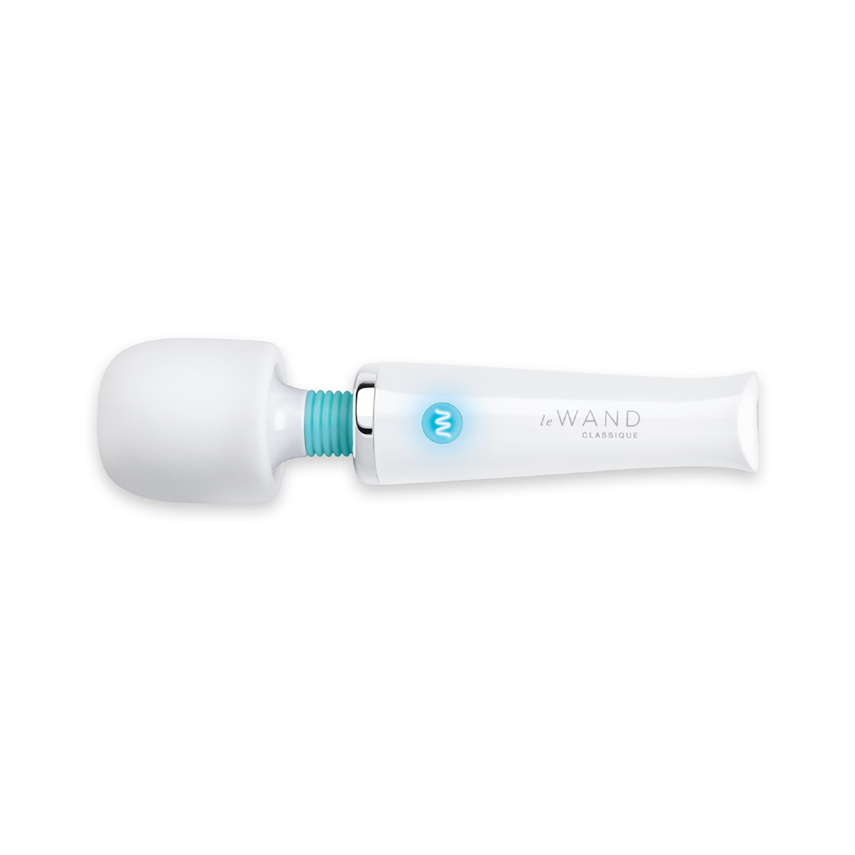 Le Wand vibrator Classique Mini shown in hand for scale