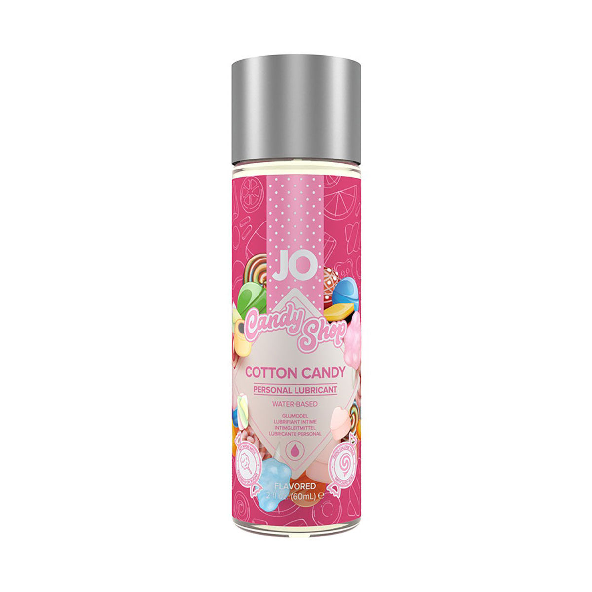 Bottle of  Organic Lube System JO showing clean, plant-based formula