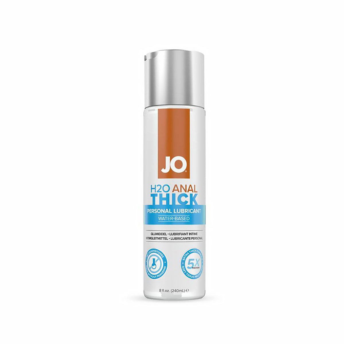 Bottle of  Organic Lube System JO showing clean, plant-based formula